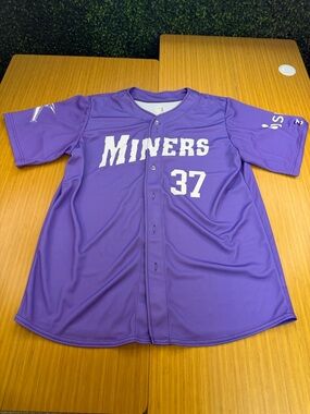 Men’s Southern Illinois Miners Game Used Jersey Baseball Cancer Awareness 2XL